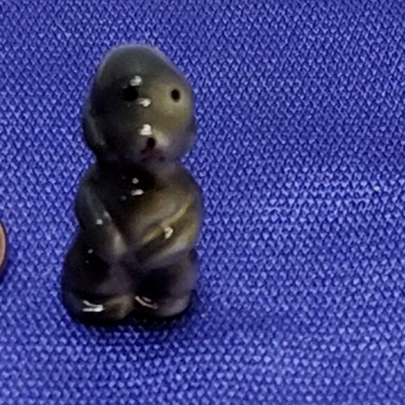 Miniature Porcelain Poodle Dog Micro Figurine 1 Inch Knick Knack Circa 1950s - Picture 2 of 6